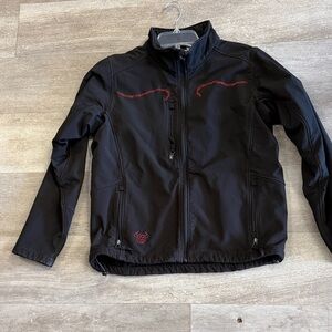 Cowboy Hardware Black Jacket with Red Accents